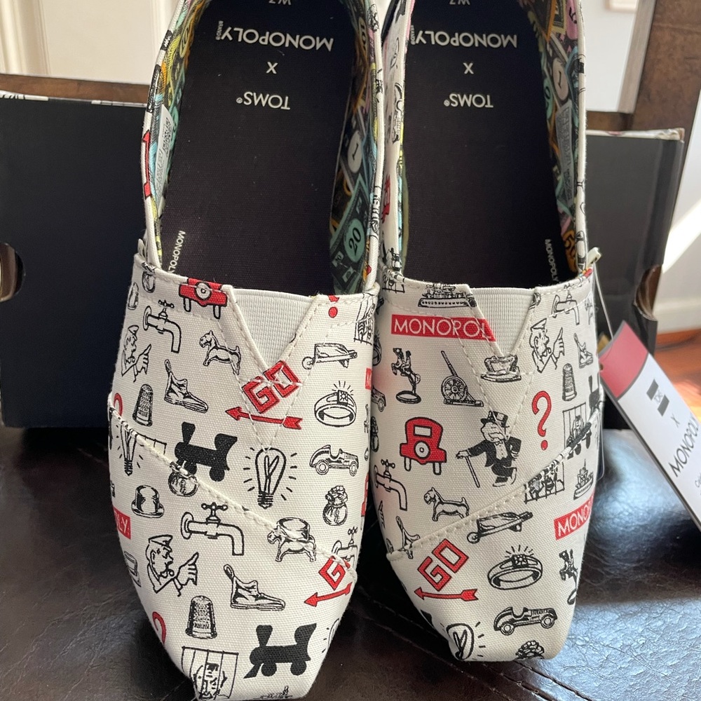New Toms Monopoly Alpargata LTD EDITION size 7